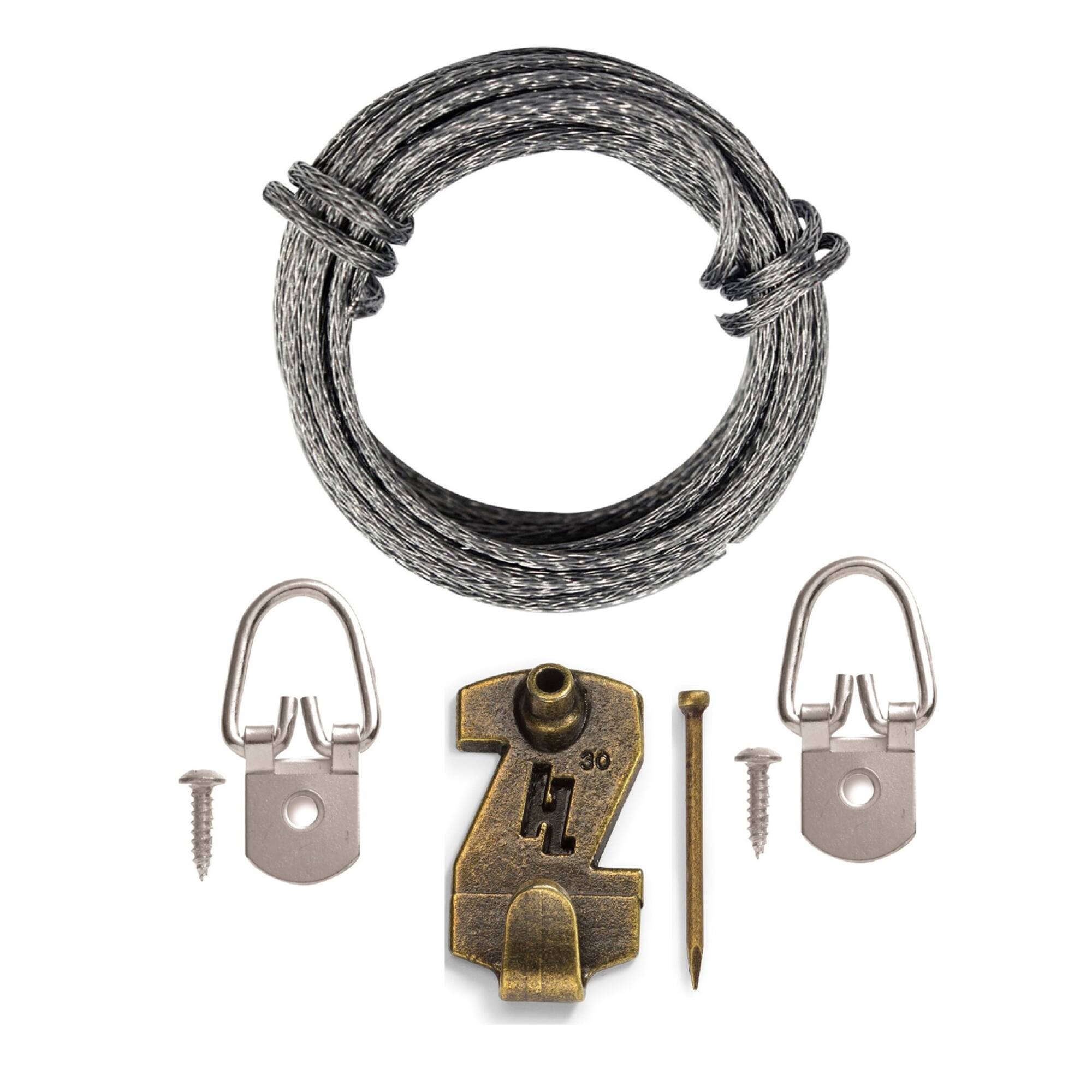 HangZ™ 30lb. 1 Hole D Ring Wire Kit